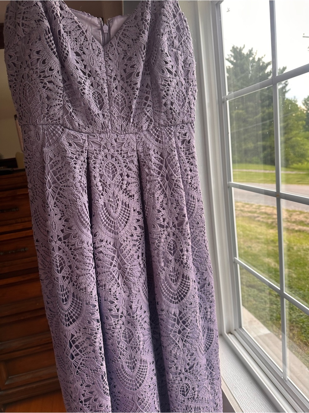 Gianni Bini Lavender Lace Midi Dress